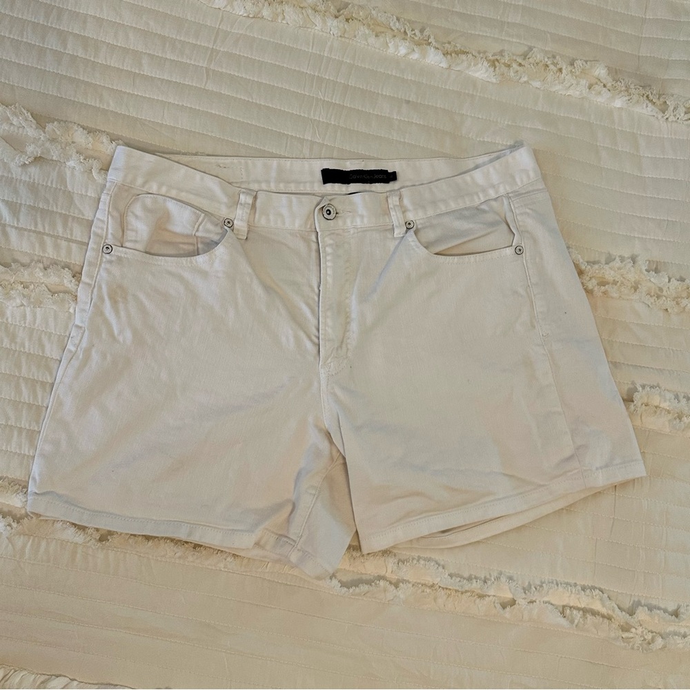 Calvin Klein | Women's White Denim Shorts